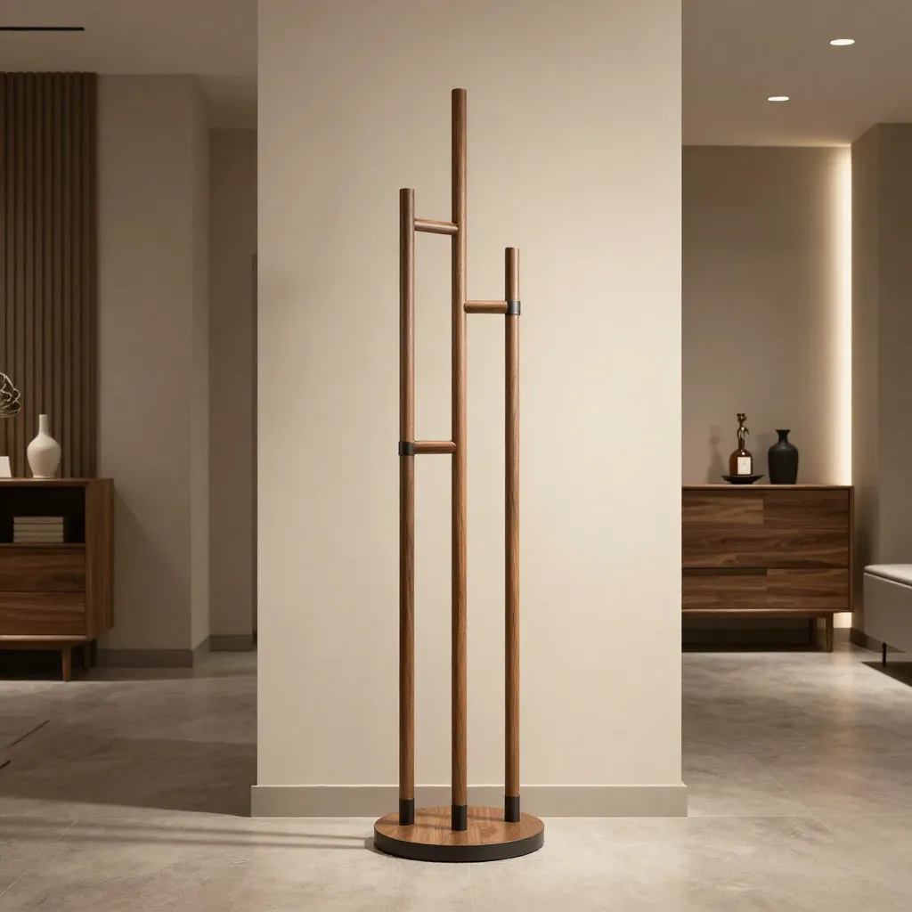 Hallway with bench and storage