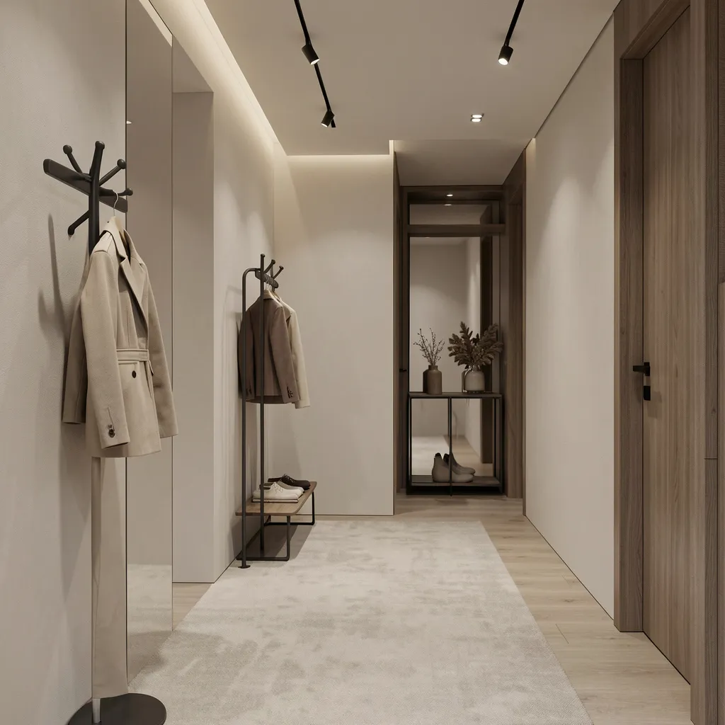 Elegant coat rack with umbrella stand