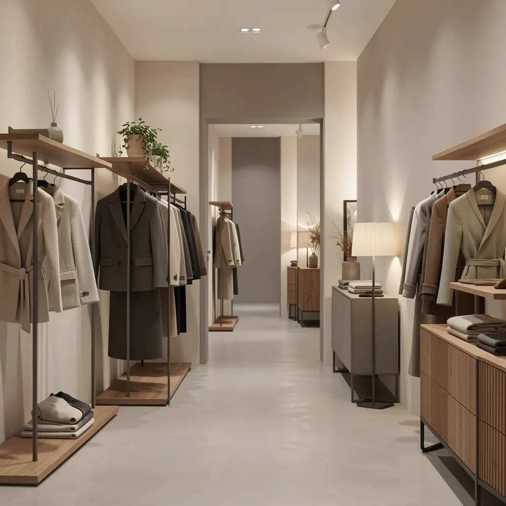 Brushed metal and wood combination