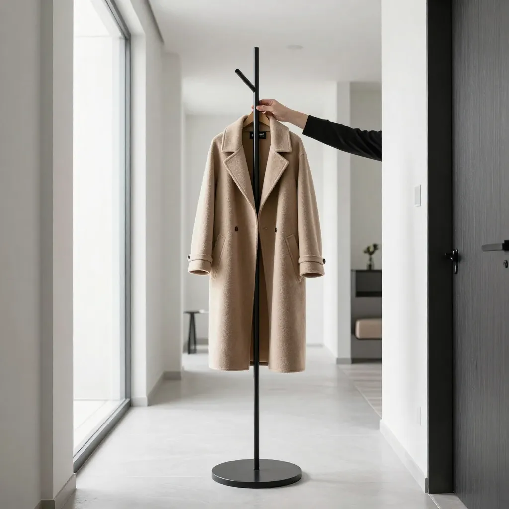 Compact hallway shelf unit