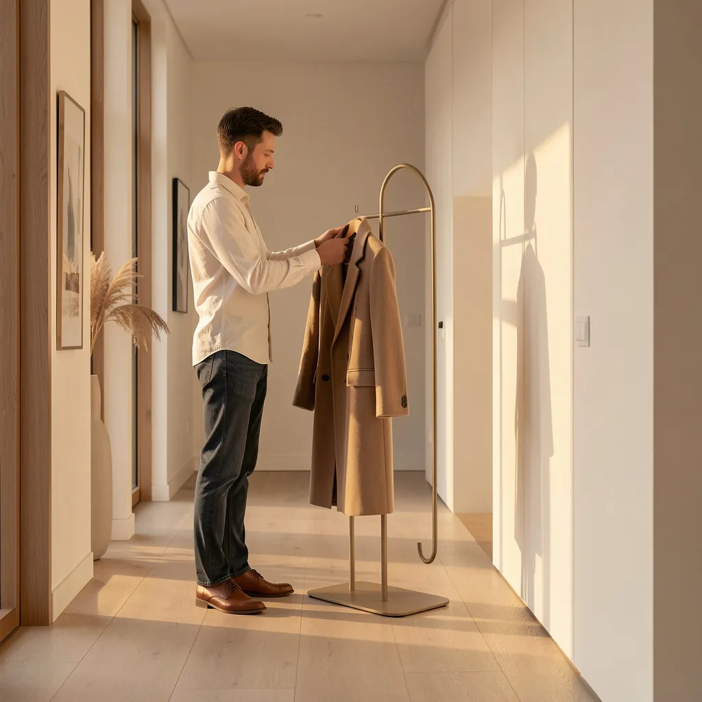 Leather-topped bench with storage