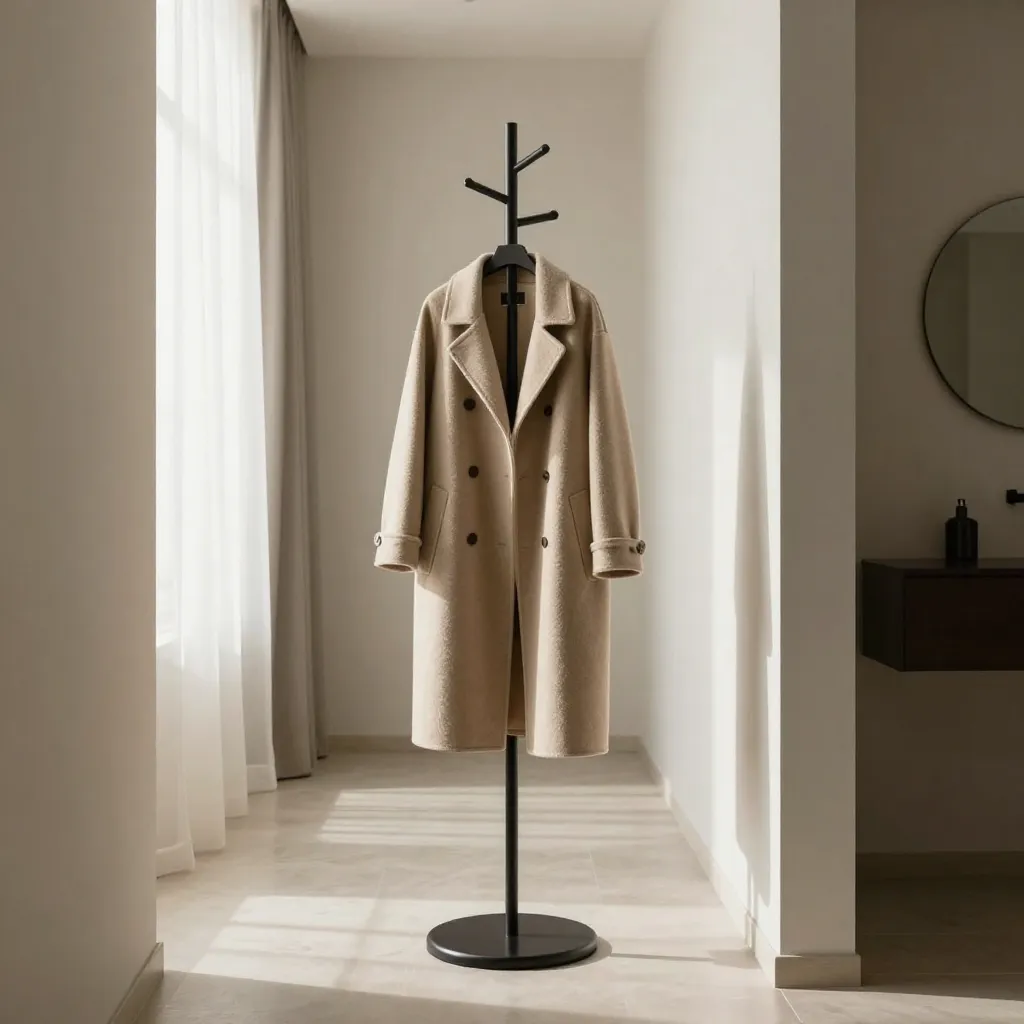 Scandinavian foyer with storage