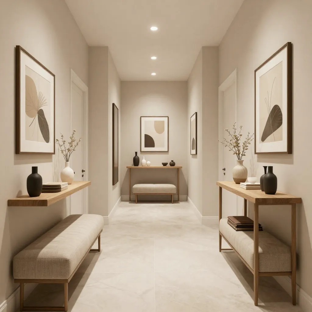 Hallway with umbrella stand