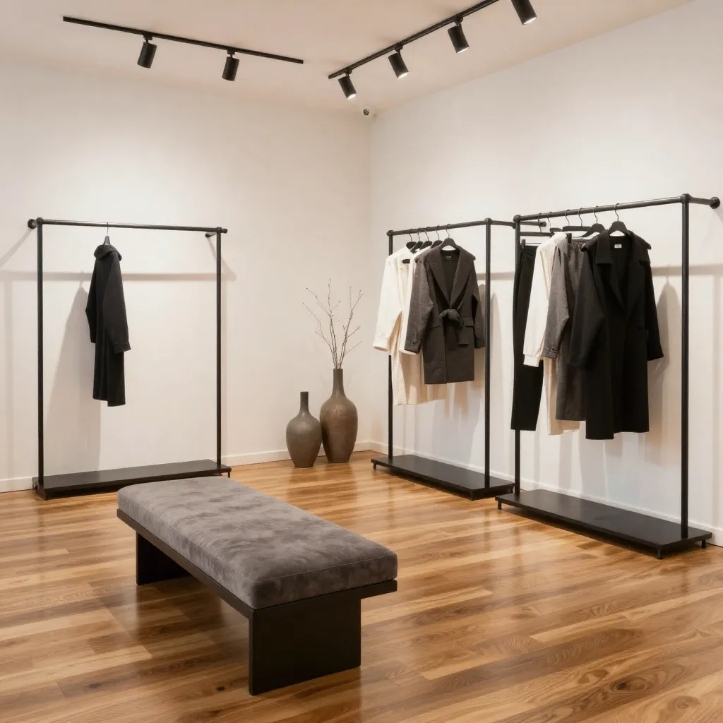 Oak furniture in light space