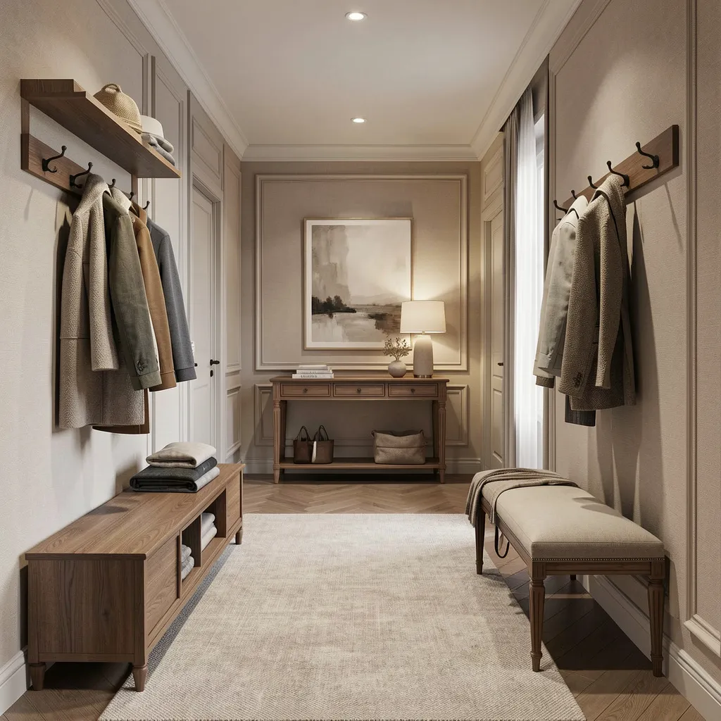 Steel coat stand detail